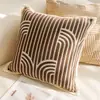 Capa de Almofada Decorativa Vintage Retro de Pelo de Coelho Bolha Cor Creme para Sofá de Sala de Estar, Cama, Janela de Canto, Almofada Lombar