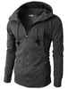 Nuevo Suéter Jacquard Deportivo de Fitness Casual Cardigan de Felpa Chaqueta con Capucha para Hombre