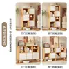 Estantería, armario de almacenamiento para el hogar, mueble bajo, armario de almacenamiento de rejilla de pie, estantería combinada, estante de almacenamiento multicapa para sala de estar