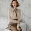 Nuevo conjunto de dos piezas de moda para mujer de comercio exterior: conjunto de top de encaje con cuello mao de corte ajustado y falda corta con volantes, estilo puro y seductor