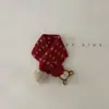 Novo Cachecol Vermelho Festivo Quente de Inverno 2025 para Meninos e Meninas, Aquecedor de Pescoço Estiloso para Bebês
