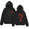 Sudadera con Cremallera Estampada Digital 7 de Diseño Simple y Moderno Sudadera Casual Holgada Chaqueta Cárdigan
