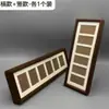 Marco de Papel de Seis Tarjetas de Gama Alta Marco de Fotos de Nogal Negro para Aumentar la Suerte y Marco de Fotos Dorado Pintura Decorativa DIY para Mesa de Sala de Estar
