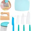 Cuchillo de plástico para niños, cuchillo de fruta, traje de jardín de infantes, educación temprana, no daña la mano, corta verduras, corta pasteles, traje de cuchillo de juguete