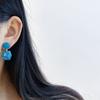 Pendientes de plata s925 con diseño retro francés geométrico irregular de acrílico con temperamento a la moda que combinan con todo.