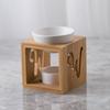Quemador de Aceites Esenciales Personalizado de Fábrica Estufa de Aromaterapia para Dormitorio con Soporte de Madera Personalidad Literaria Adornos de Escritorio Regalo Venta Caliente