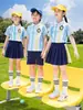 Uniformes Escolares Primarios, Uniformes de Clase, Uniformes de Jardín de Infancia, Fotos de Graduación de Manga Corta, Actuaciones de Fútbol, Conjunto Deportivo de Cuatro Piezas, Fotos de Estudio Fotográfico