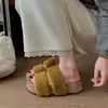 Pantuflas peludas estilo Birkenstock para mujer, nueva colección otoño/invierno 2026, con diseño de doble tira, suelas gruesas, ajuste cómodo, estilo versátil y adecuadas tanto para interiores como para exteriores