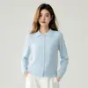Nuevo Cárdigan de Punto de Cachemira con Cuello Polo para Otoño e Invierno, Suéter de Punto Trenzado de Manga Larga para Mujer, Top Suave, Pegajoso, Amigable con la Piel, Versátil