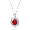 Collar de Piedra Preciosa de Color Sangre de Paloma Huevo de Paloma de Venta Caliente Transfronteriza, Anillo de Diamante de Alto Carbono de Lujo a la Moda, Colgante Ovalado, Aretes