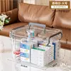Caixa de Armazenamento Portátil Transparente para Casa Organizador de Artigos Diversos para Mesa Caixa de Armazenamento Artefato de Armazenamento de Lanches Brinquedos Venda por Atacado