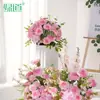 Arreglo Floral para Entrega de CocheFlores artificiales para la decoración del área de ceremonia de entrega de coche de la tienda 4S, accesorios de fotografía de columna romana lujosos y de alta gama