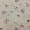 Tela de Gasa de Algodón Estampada Crepé de Doble Capa 100% Algodón con Diseño de Oso de Dibujos Animados, Paquete de 40 Unidades, Adecuada para Ropa de Casa, Tejido Clase A para Bebés y Maternidad