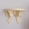 Decoração de quarto feminino, prateleira de parede, sem necessidade de furar, rosa, estilo japonês, suave e fofo, com design de laço