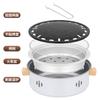 Forno de churrasco multifuncional para exterior para cozinhar chá e forno de churrasco para piquenique estilo coreano binaural anti-escaldante portátil