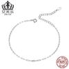 Efule Original Popular Europeo y Americano Plata de Ley s925 Pulsera de Cadena Básica Cadena de Cable Simple Cadena Desnuda