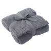 Manta de terciopelo medio, manta para sofá, manta de punto jacquard de color liso, manta de lana, manta para muebles, manta tejida
