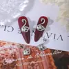 Estilo japonés de lujo ligero tridimensional joyería de zirconita para uñas colgante de perla mariposa concha Súper Brillante decoración de uñas de diamante