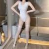 Traje Sexy Roupa Íntima Sexy Uniforme Maiô Aberto Maiô de Corpo Peito Pequeno Justo Pijama Paixão Livre da Tentação