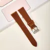 Correa de Reloj Nueva Vintage de Cuero Genuino con Cuentas de Aceite y Costuras a Juego, 18-24 mm Correa de Reloj Hecha a Mano para Ventas Transfronterizas