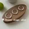 Joias minimalistas coreanas joias de prata brilhante populares anel torcido de prata esterlina S925 estilo cool versátil e único para mulheres