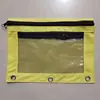Bolsa para Archivos de Tres Agujeros con Doble Cremallera Ojal de Aire Carpeta para Oficina B5 Bolsa de Papelería Bolsa para Lápices de Gran Capacidad Rejillas de Almacenamiento