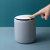 Papelera de escritorio Mini prensa creativa nueva estilo japonés cubierta elástica papelera simple canasta para pañuelos cosméticos