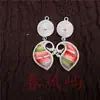Pendientes Vintage Bordados Hechos a Mano de Estilo Étnico de Moda con Borlas Pequeñas, Joyería de Plata Miao de Yunnan, Color Blanco, Tamaño 41