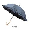 Guarda-chuva Princesa de Renda Fresca Estilo Japonês Manual Revestimento Preto Guarda-sol para Mulheres Cabo de Bambu Guarda-sol Guarda-chuva Reto Atacado