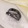 Pinza Metálica Irregular para Coleta Alta para Mujer, Estilo Coreano Elegante, Pinza para el Cabello Anticolapso en la Parte Posterior de la Cabeza, Pinza de Tiburón Pasador Tocado