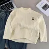 Malhas Infantis Outono e Inverno 2025 Novo Estilo Malhas com Gola Alta Meia para Meninos Camisetas Básicas para Meninas Primavera Outono e Inverno