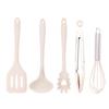 Mini Conjunto de Utensílios de Cozinha de Silicone Grau Alimentício para Assar Resistente a Altas Temperaturas Colher de Cozinhar Espátula Kit Brinquedo de Cozinha para Crianças