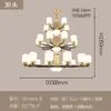 Novo Lustre Completo de Cobre Chinês para Sala de Estar Estética da Dinastia Song Madeira Maciça Retrô Grande Salão de Jantar Lâmpada Nova de Alta Qualidade 97H