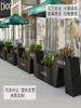 Departamento de vendas de aço inoxidável Caixa de plantio quadrado de ferro ao ar livre Bonsai Partition Flower Box Outdoor Commercial Street Fence Flower Bowl