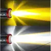 Faro LED Amarillo y Blanco de Doble Luz para Motocicleta Vehículo Eléctrico con Lente Cañón de Acero Pequeño Fabricante de Perlas de Lámpara 3570 Venta al por Mayor