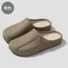 Pantuflas de algodón impermeables para mujer, otoño e invierno, antideslizantes para interiores, cálidas, forradas de felpa, de punta cerrada, se pueden usar en exteriores, pantuflas de invierno para hombre, venta al por mayor