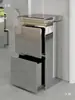 Carro de Herramientas para Salón de Belleza Gabinete de Almacenamiento Móvil con Cajones Gabinete de Herramientas para Barbería Peluquería Acero Inoxidable