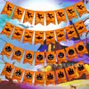 Decoración de Fiesta de Halloween al por Mayor Flor de Tela No Tejida Calabaza Murciélago Calavera Telaraña Colgante de Bandera
