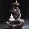 Ventas Directas de Fábrica Primavera Nuevo Mano de Buda Corazón de Loto Quemador de Incienso de Flujo Inverso Creativo Quemador de Incienso de Arena Púrpura Accesorios para el Hogar Adornos