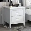 Mesita de noche de madera maciza estilo chino con cerradura, mueble de almacenamiento para dormitorio en casa, instalación de mueble de almacenamiento de mesita de noche simple y moderno