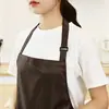 Delantal de PVC Grueso con Correa Ajustable Transfronteriza, Impermeable y a Prueba de Aceite para Uso en Cocina Doméstica, Ropa de Trabajo para Cafetería, Personalizable con Texto