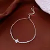 Pulseira de Zircônia em Forma de Gota Cruzada Tipo Puxar Nicho Luxo Leve Toque de Alta Qualidade Pulseira Design Versátil para o Dia a Dia Joia de Mão