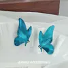 Pendientes de Mariposa Azul de Ensueño Súper Hada Nicho Exquisitos Lujo Accesible Alta Gama Únicos Moda Simples Versátiles Elegantes Pendientes