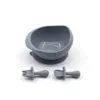 Tazón de succión de silicona venta directa de fábrica Amazon más vendido tazón ovalado de silicona cuchara pequeña de silicona Tenedor