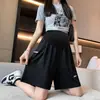 Pantalones Cortos de Maternidad Jingqi para Primavera y Verano, Pantalones Anchos Delgados de Seda de Hielo para Uso al Aire Libre, Pantalones Cortos Deportivos de Embarazo, Ropa de Maternidad para Mujer