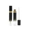 Pedido Jinze: Gradiente Preto Dourado Intenso, Anel Central Banhado a Ouro, Tubo de Gloss Labial, Material de Embalagem Plástico