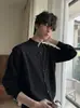 Cardigan de tricô liso, estilo "old money" americano, silhueta curta e ajustada, para homens e mulheres, jaqueta casual de manga longa para outono, moderno