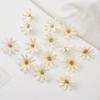 Flor artificial de tela de seda para decoración del hogar, boda, flor falsa de 4 cm, margarita, flor decorativa, guirnalda de bricolaje, accesorios de flores para la muñeca