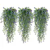 69 Piezas Flor de Té de Eucalipto Plástico Flor Artificial de Interior Enredadera Colgante de Pared para Sala de Estar, Pequeña