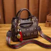 Bolso de Piel Genuina Bolso de Mujer 2025 Nuevo de Moda Versátil Bolso Cruzado de Piel de Vaca Bolso de Mano Atmosférico para Mujer Bolso de Hombro